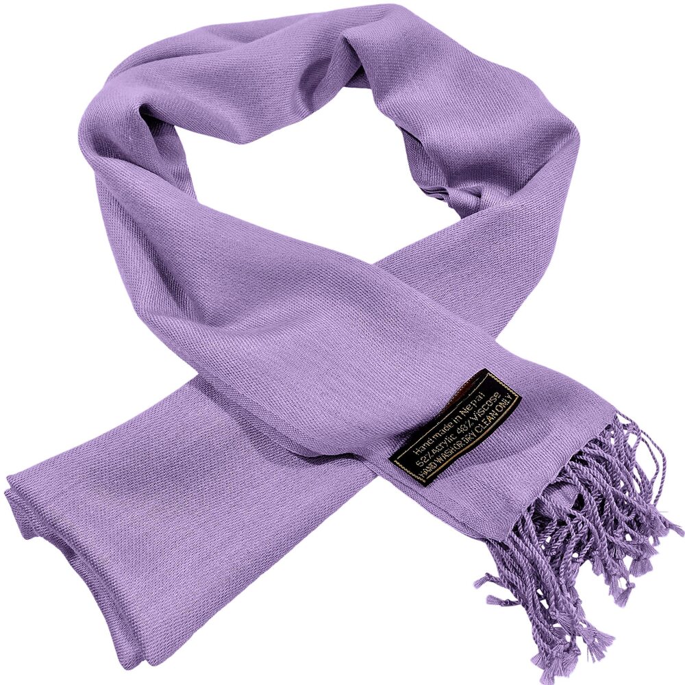 2061 Light Purple Lilac Solid Color Design Fashion Scarf Seconds Scarves